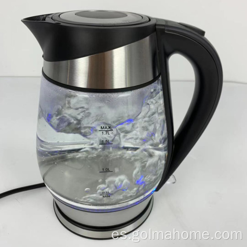 Hervidores eléctricos 1.7L de gran capacidad Venta caliente Hervidor de vidrio de té Superior hervidor eléctrico